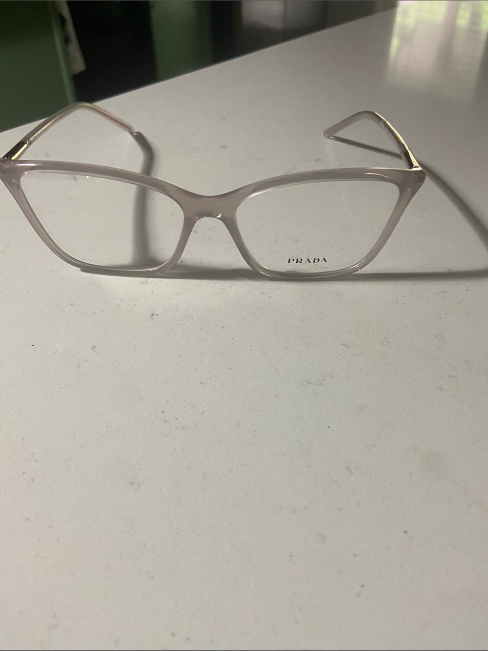 Prada Women's Light Pink Cat-Eye Optical Frames